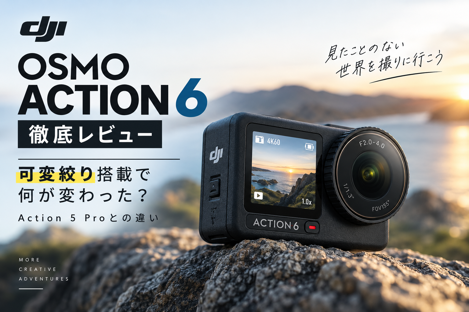 DJI Osmo Action 6を徹底レビュー｜可変絞り搭載で何が変わった？Action 5 Proとの違い