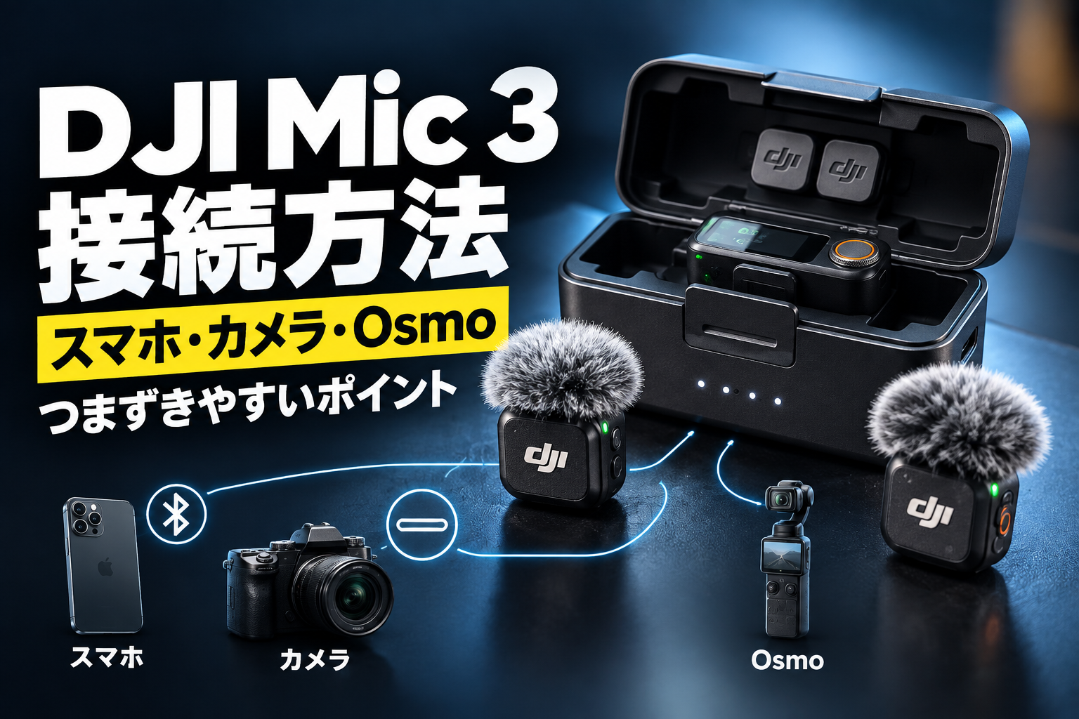 DJI Mic 3の接続方法とつまずきやすいポイント｜スマホ・カメラ・Osmoへの繋ぎ方